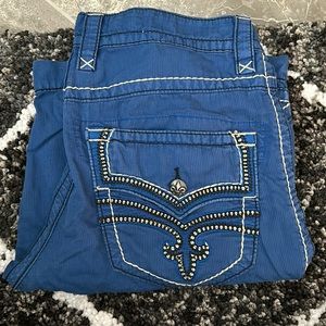 Cobalt blue Rock revival cargo shorts